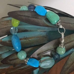 Bracelet made with plastic beads